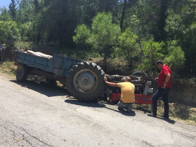 DALAMAN DA TRAKTÖR DEVRİLDİ: 1 ÖLÜ
