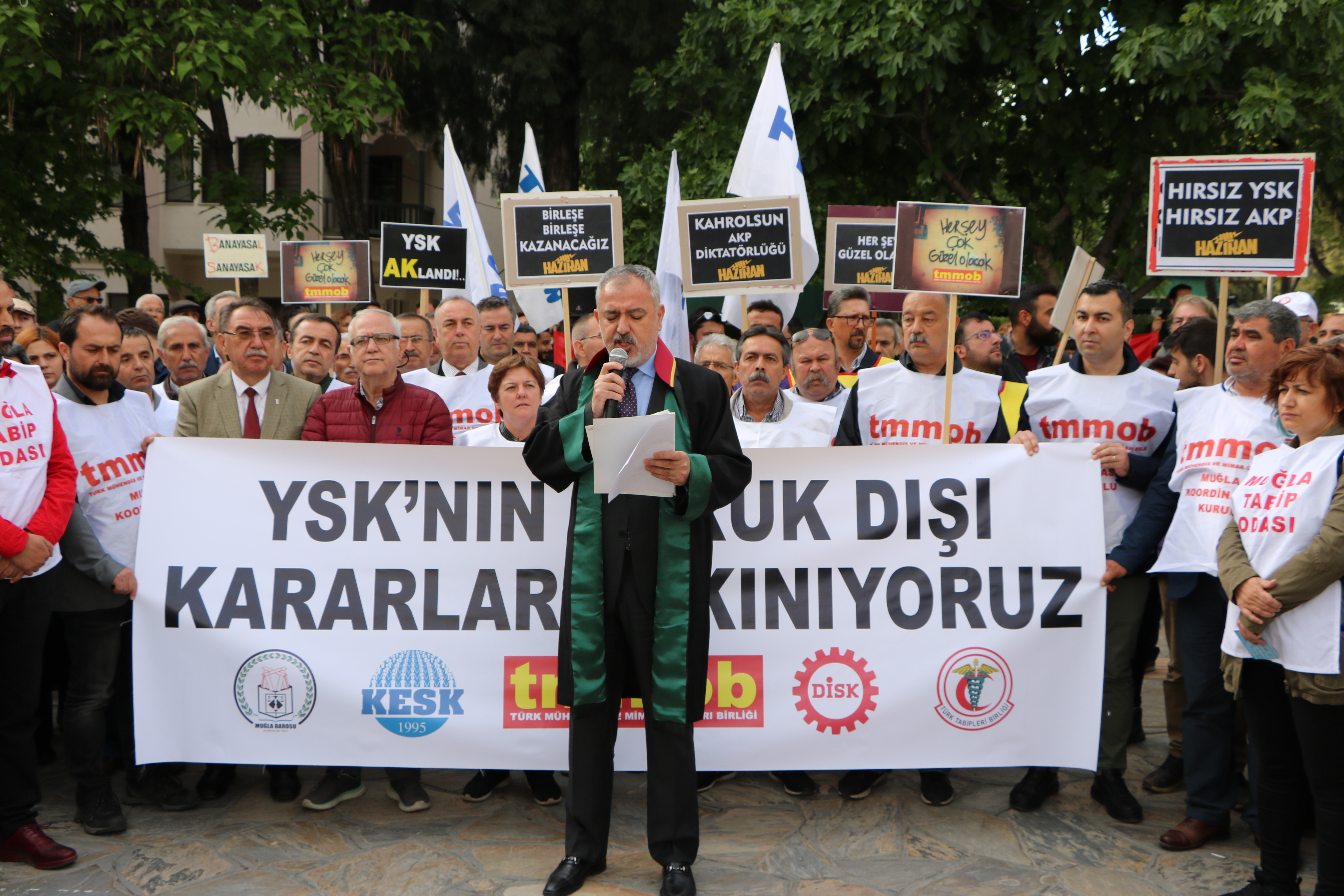 Muğla Barosu ve STK’lar’dan YSK’nın İstanbul kararına tepki