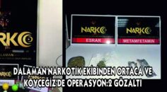 DALAMAN NARKOTİK EKİBİNDEN ORTACA VE KÖYCEĞİZ’DE OPERASYON:2 GÖZALTI