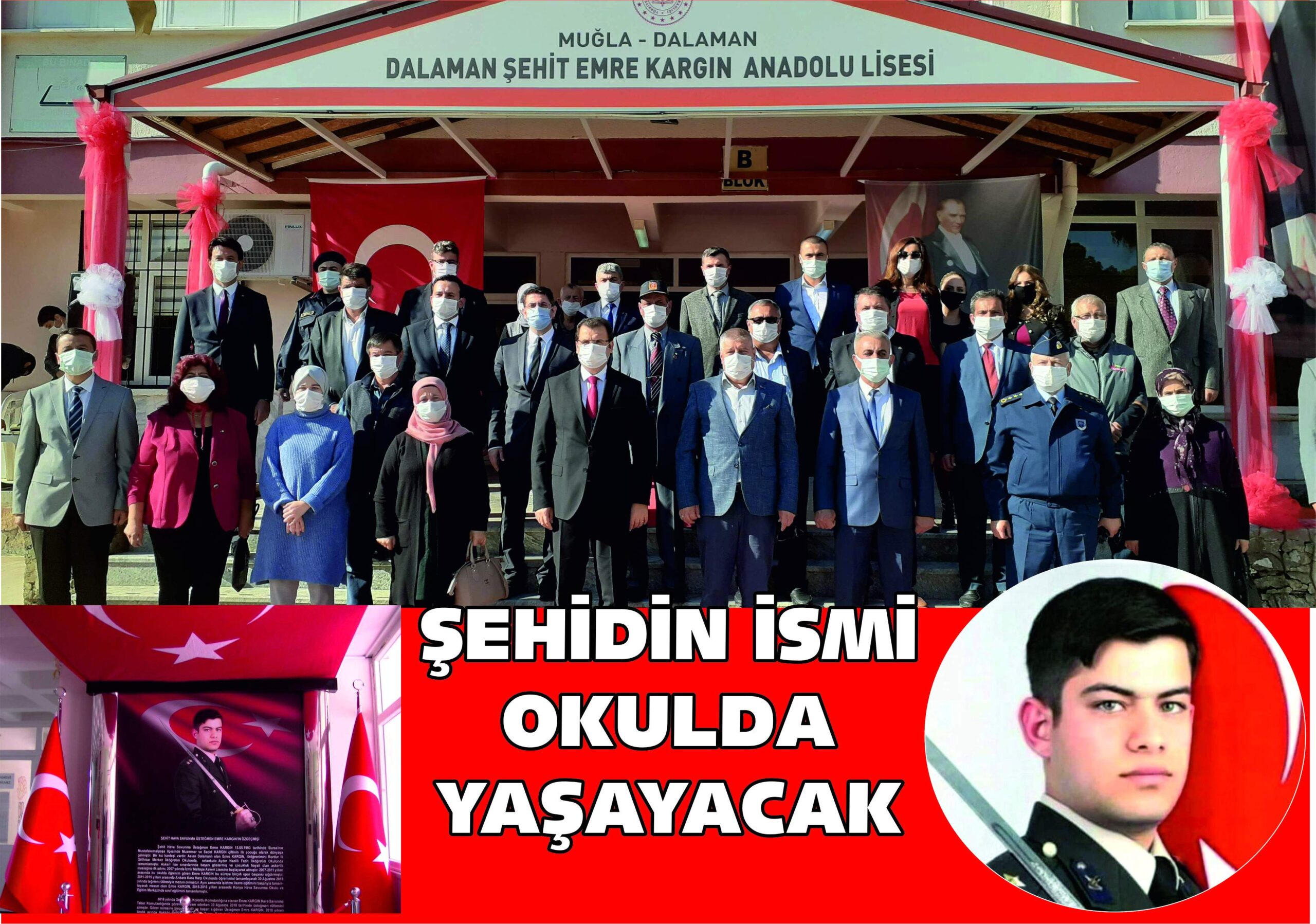 ŞEHİD EMRE KARGIN’IN  İSMİ ANADOLU LİSESİNDE YAŞAYACAK