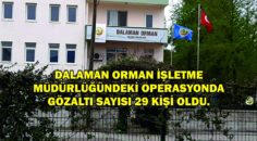 DALAMAN ORMAN İŞLETME MÜDÜRLÜĞÜNDEKİ OPERASYONDA GÖZALTI SAYISI 29 KİŞİ OLDU.
