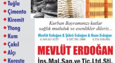 MEVLÜT ERDOĞAN KURBAN BAYRAMI KUTLAMA MESAJI