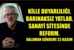 KİLLE DUYARLILIĞI, BARINAKSIZ YATLAR, SANAYİ SİTESİNDE REFORM.