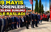 DALAMAN DA 19 MAYIS TÖRENLERİ ÇELENK SUNUMU İLE BAŞLADI