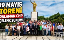 19 MAYIS TÖRENİ DALAMAN CHP ÇELENK SUNUMU
