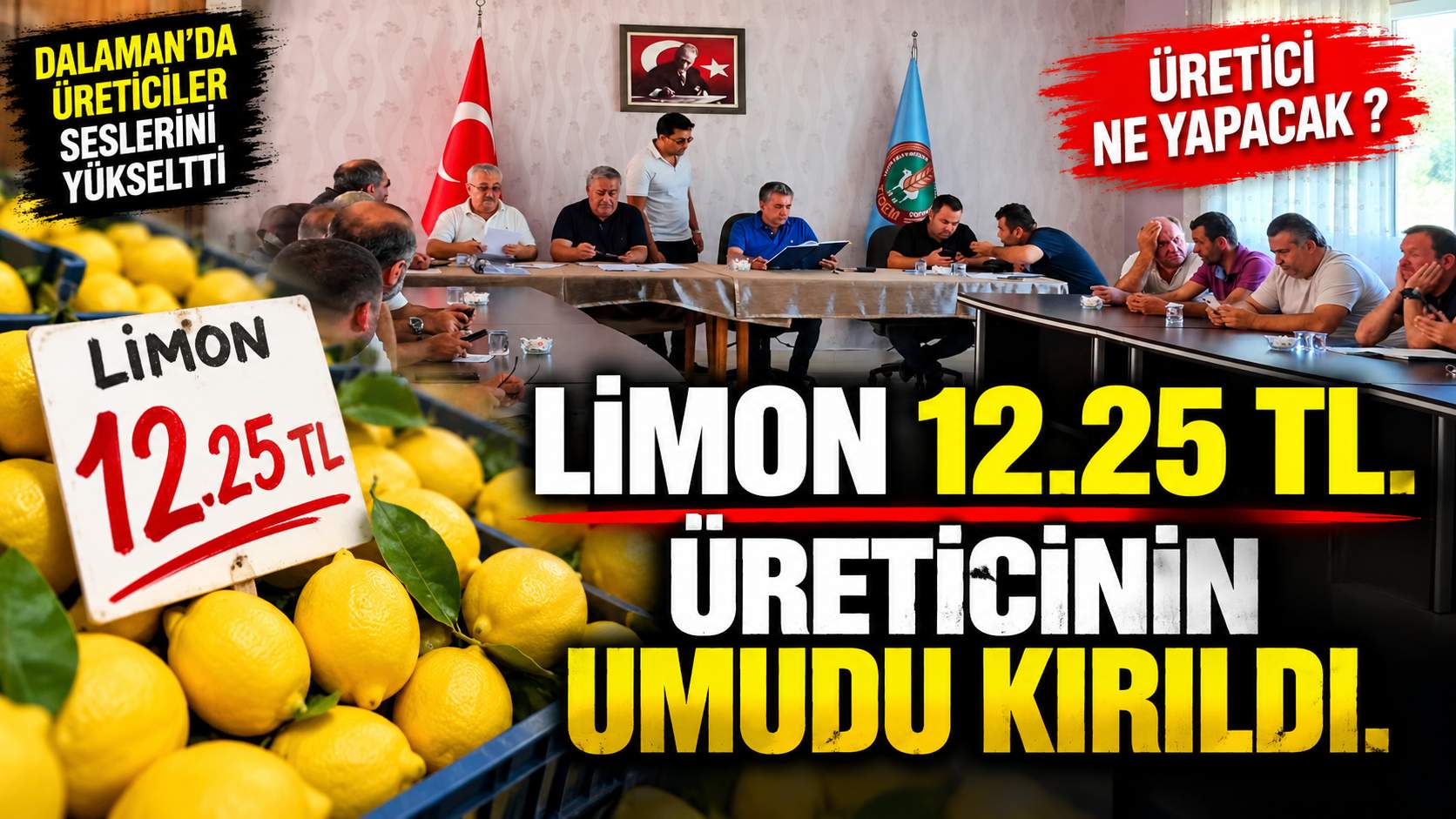 LİMON 12.25 TL.ÜRETİCİNİN UMUDU KIRILDI.
